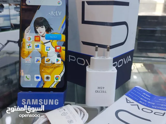 مستعمل ايام pova 5pro 5G رام 16 جيجا 256 أغراضة والكرتونه الأصلية متوفر توصيل