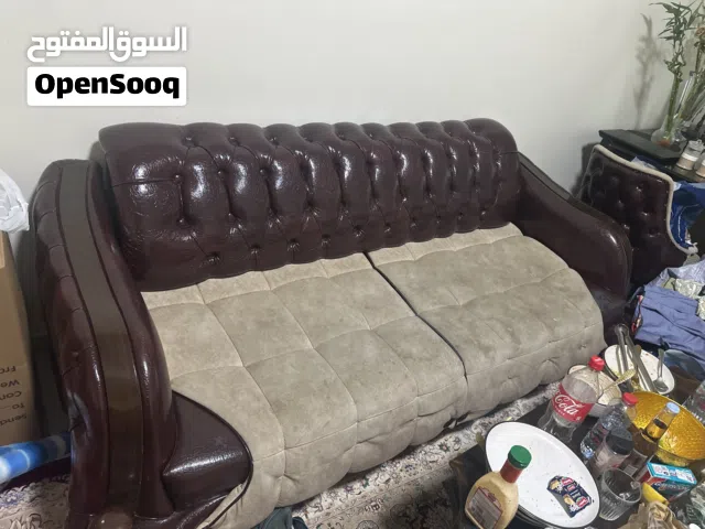3-Seater Sofa Bed  Leather & Fabric  Strong & Comfortable
