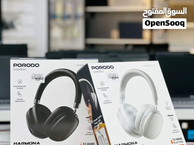 Brand New Porodo Harmona Headphones in Oman  53hrs Playtime  1 Year Warranty