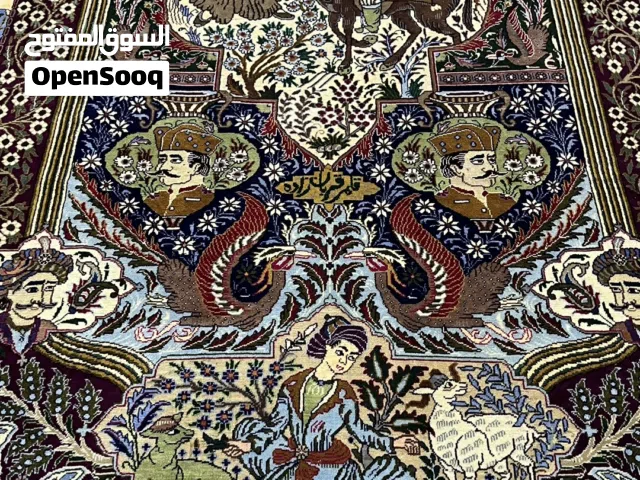 سجادة ايراني ممضية (قم قلم سلاطين كاشمر)