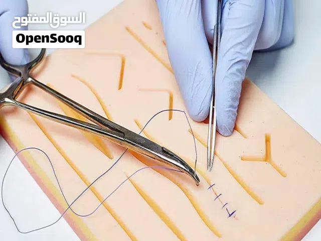 خياطة الجروح تعلمها و تدرب عليها الان مع شريحة سيليكون ربر طبي ، لطلاب التخصصات الطبية
