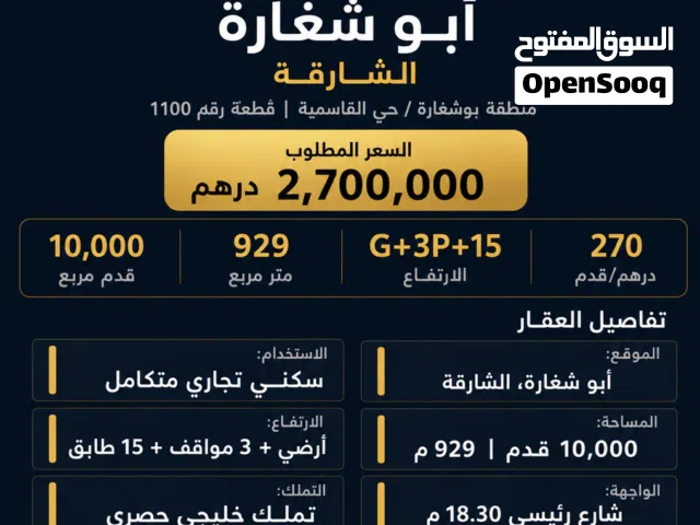 أرض للبيع بأبو شغارة بسعر لقطة