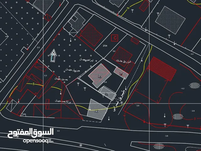 عقار تجاري للبيع على مزدوج قصر أحمد بالقرب من كرمة النص مساحة الأرض 1861.30م² على واجهتين 50م و 20م