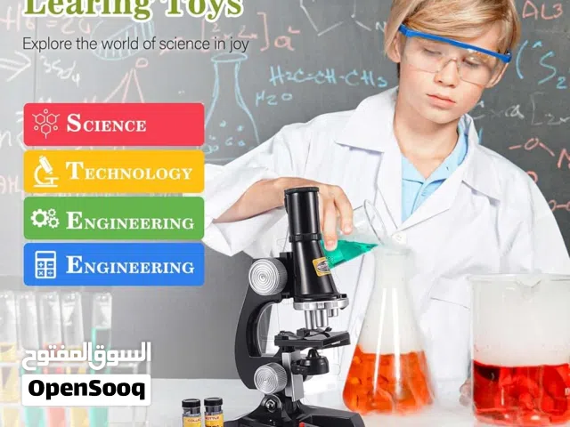 مجهر عدسات تعليمي ميكروسكوب   لتحفيز الاطفال مع الملحقات