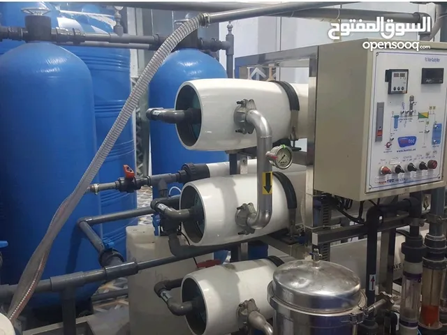 محطة تحلية مياه نظام حديث معالجة بالاوزون نقاوه وجوده مهيئه لتكون مصنع تعبية اتوماتيك سعت 6000 لتر