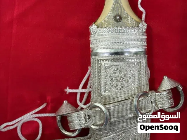 خنجر فضة صياغة ثقيلة بقرن فيل