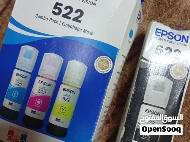 حبر ابسون 108 لونين ازرق فاتح واحمر فاتح وحبر 522 ب 40 دينار