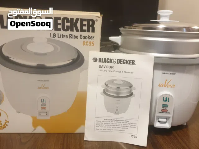 طباخة أرز بلاك آند ديكر (Black & Decker) الأصلية - سعة 1.8 لتر - جديدة