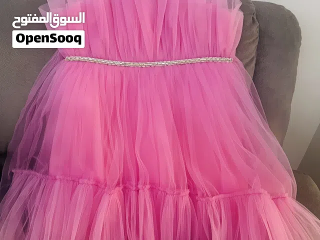 فستان وردي للحفلات من سن 4 و5 سنوات