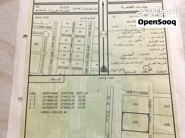 ارض للبيع بولاية ازكي