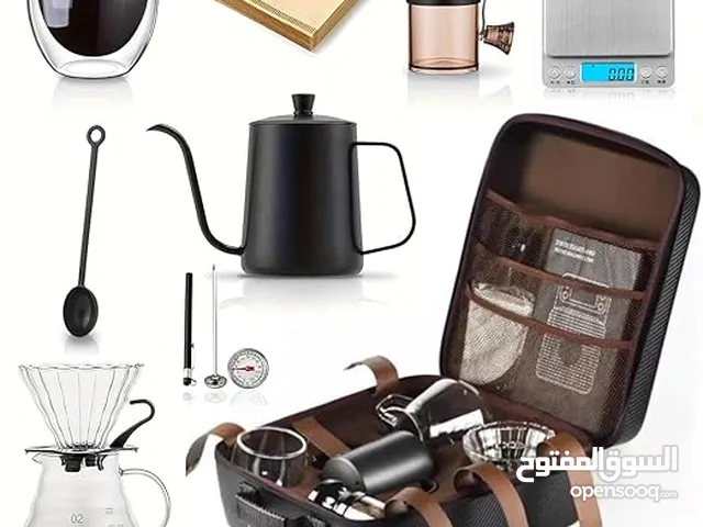 ADAK V60 Coffee Kit Pour Over Coffee Maker Includes Coffee Scale, Glass Dripper, Hand Mill