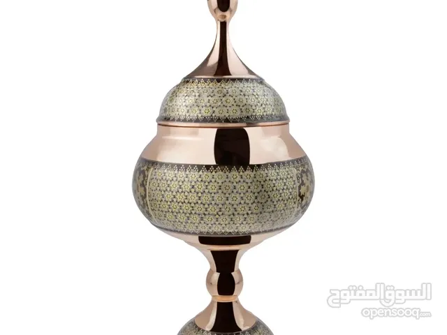 4500 درهم **"إناء زهور وإناء شوكولاتة من النحاس مزخرف بتقنية الخاتم"**