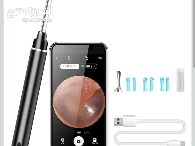 كاميرا تنظيف الأذن، جودة صورة عالية الدقة، القطر الداخلي 0.1 بوصة (3.0 مم) عدسة داخلية ومقاوم للماء.