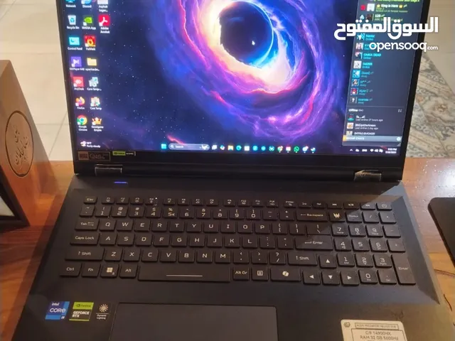 لابتوب أيسر لألعاب والتصميم الكرافيكي والتصميم الهندسي Predator Helios 18 PH18-72