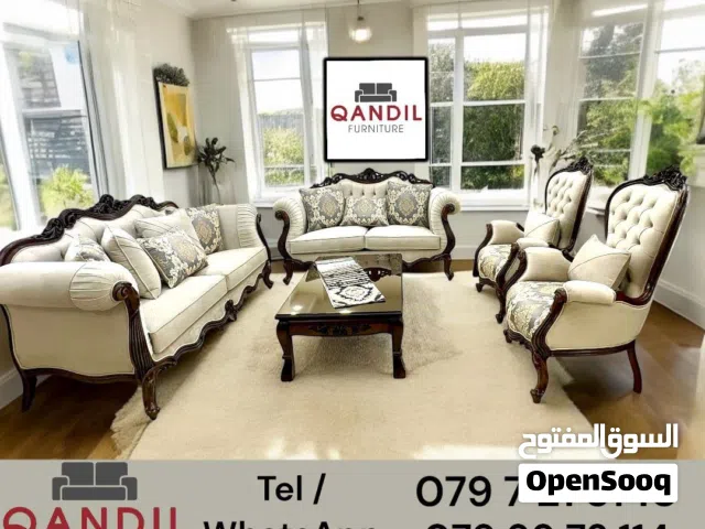 * طقم كنب صالون ضيوف زان 7 مقاعد ..كلاسيك ..