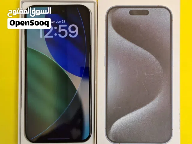 ايفون 15 برو ماكس – 256 جيجا – أزرق بطارية 86% مستعمل كالجديد