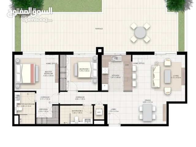115 m2 2 Bedrooms Apartments for Sale in Muscat Al Mouj