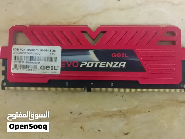 evo potenza 8 gb ram 2400mz ddr4 رام 8  جيقا سرعة 2400 شغاله ميه الميه