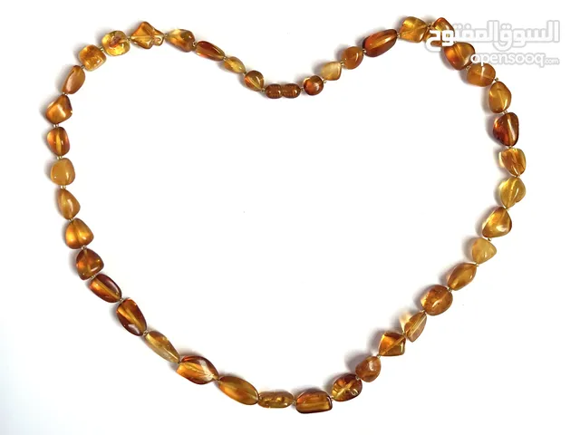 Natural amber necklace - قلادة كهرمان طبيعي