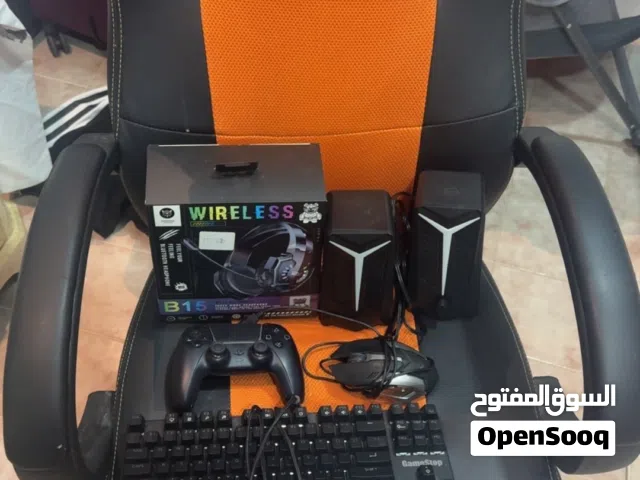 Gaming Chair, Ps5 controller, Wireless headset, Gamestop mechanical keyboard,  Mouse and speakers