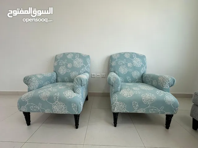 sofa full set blue and gray