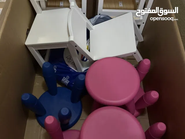 كراسي أطفال بلاستيك و خشب بحالة ممتازة , kids chairs wood and plastic in good condition