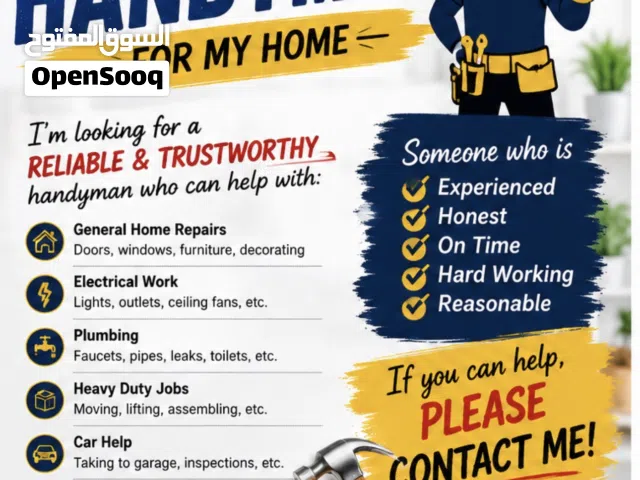 Please  I need a handyman to help me around