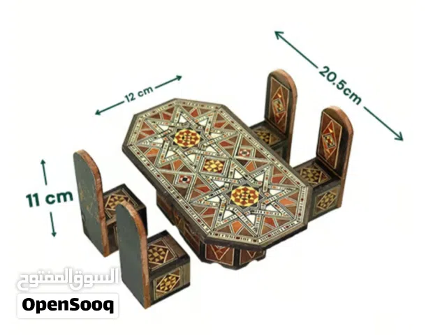 طقم مجسم ديكور بزخارف موزاييك دمشقي (5 قطع)