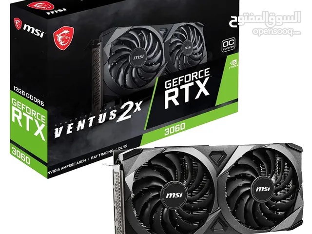 كرت شاشه جيمنج ام اس اي نفيديا جيفورس MSI NVIDIA GEFORCE RTX 3060 12GB GDDR6 OC EDITION GAMING GPU