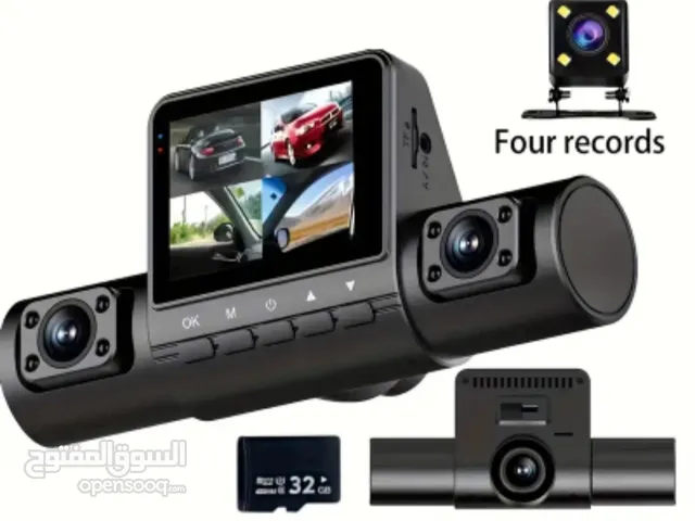 كاميرا داش كام عالية الدقة 4 قنوات 1080P مع شاشة LED،