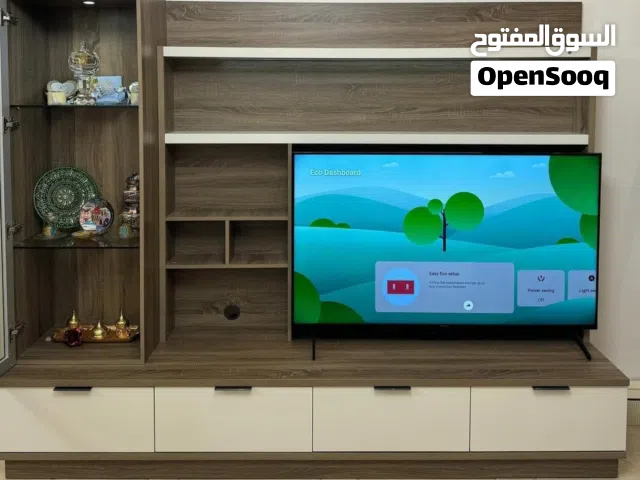 TV DISPLAY UNIT WITH LED AND GLASS DOOR - DELIVERY AVAILABLE