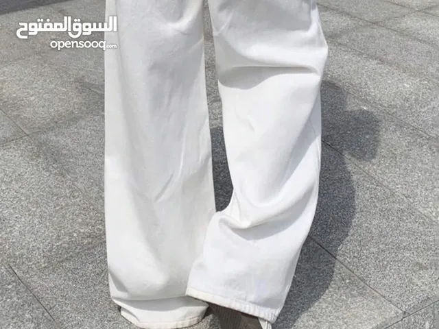 بنطلون ابيض شي ان جديد للبيع مقاس مديوم