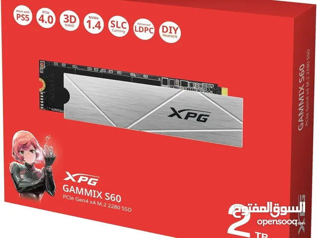 ADATA XPG S60 2TB PCIe Gen4 M.2 SSD - WORK WITH PS5 مخصص للبايستيشن 5 بسرعات عالية