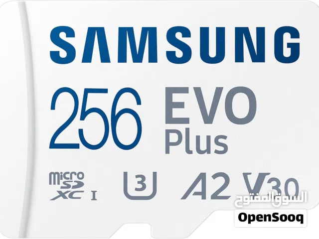 بطاقة ذاكره سامسونج اصليه مواصفات عاليه Samsung Micro SD Card, 256 GB EVO Plus