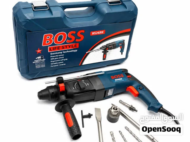 BOSS 2200W Rotary Hammer Drill machine with 3 Modes 3 Hammers Bits 2