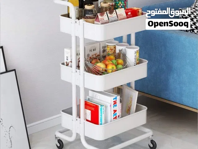 ترويلي تخزين متعدد الاستخدام – اللون الأبيض