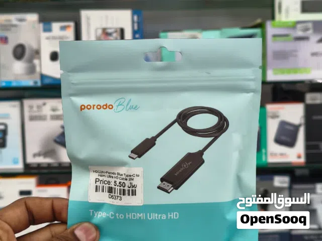 Porodo Blue Type-C to HDMI Ultra HD Cable .