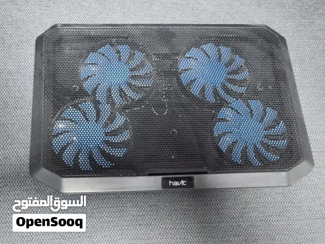 HAVIT HV-F2076 Gaming Laptop Cooling Pad RGB Backlite مبرد لابتوب احترافي هادئ مع التحكم بالاضوية