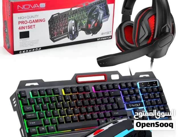 Nova Tech Pack Gaming 4en1 – Ensemble Complet Clavier, Souris, Casque Tapis -  مجموعة أدوات الحاسوب