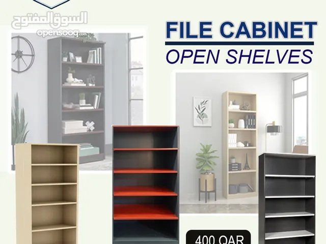 Open Shelves File Cabinet