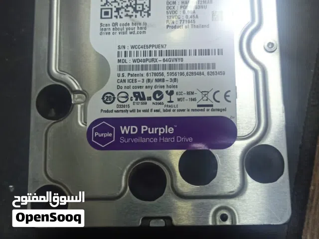هاردسك كمبيوتر داخلي مستعمل HDD 4T PURPLE WD