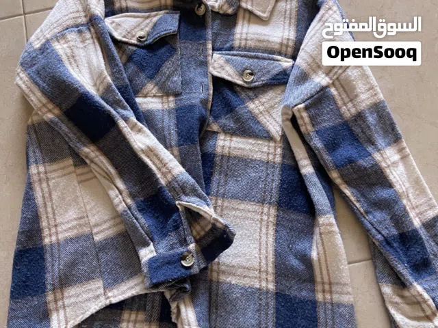 جكيت ربيعي خريفي ازرق وبيج