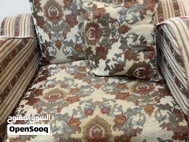Comfortable and Stylish sofa set with cushions and Curtain free