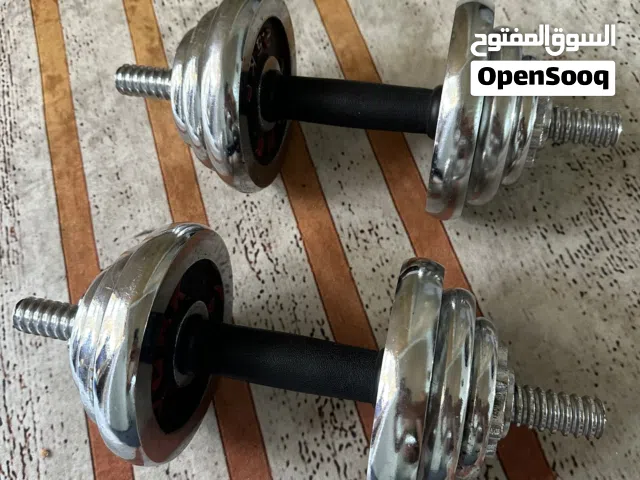 دمبلصات وزن 40 كيلو كل وحده 20 كيلو