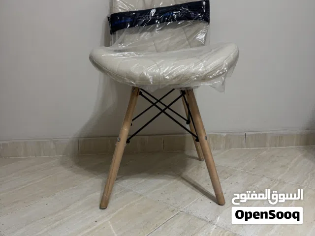 Riga Beige leather wood chair