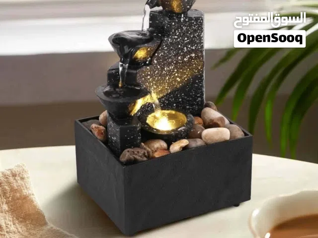 نوافير منزلية مودرن.. شكل يجنن وصوت مي يريح الأعصاب.إضاءة LED ليلية. هدية مثالية ومميزة.