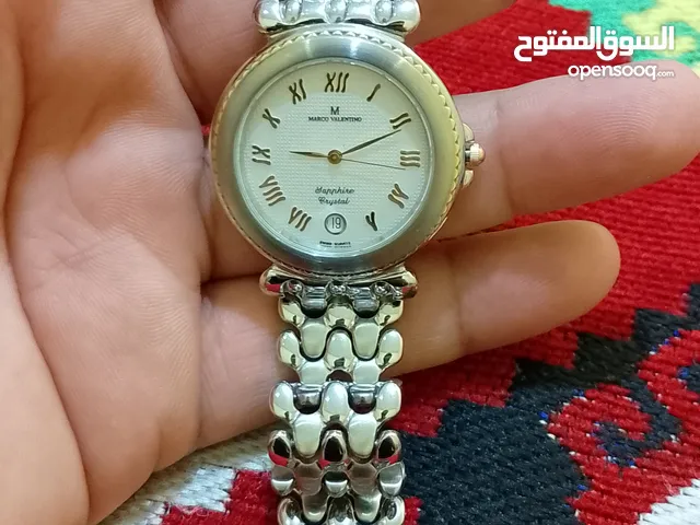 ساعه نسائيه ماركه ماركو فالنتينو السويسريه بحاله الجديده