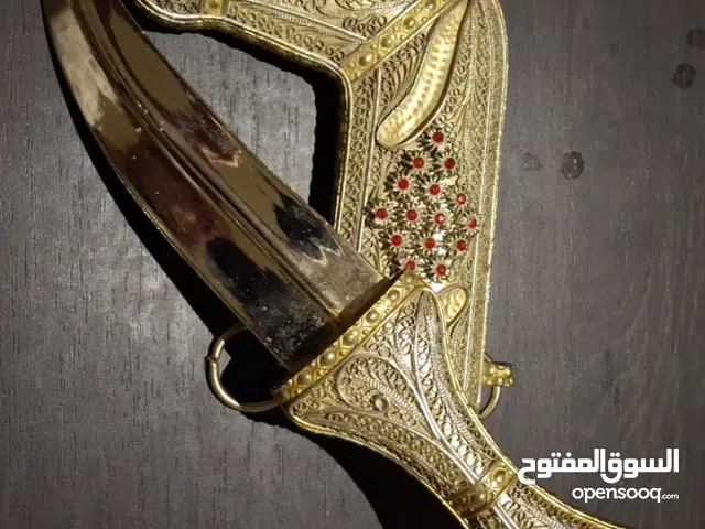 خنجر دهب ملسع بالاحجار