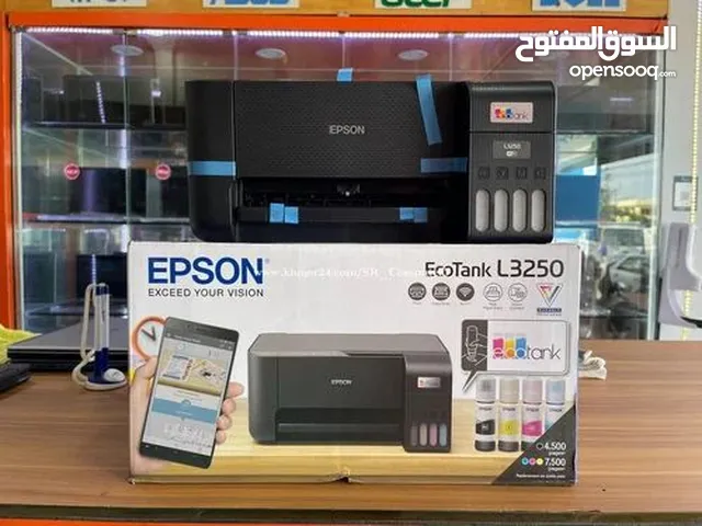 تخفيضات ناار طابعة إبسون 3250 متعددة الاستخدامات وطباعة عبر التلفون جديد مختم بالكرتون وضمانه سنه