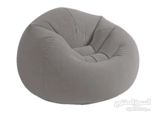 Beanless Bag Inflatable Lounge Chair Grey 114x114x71cm